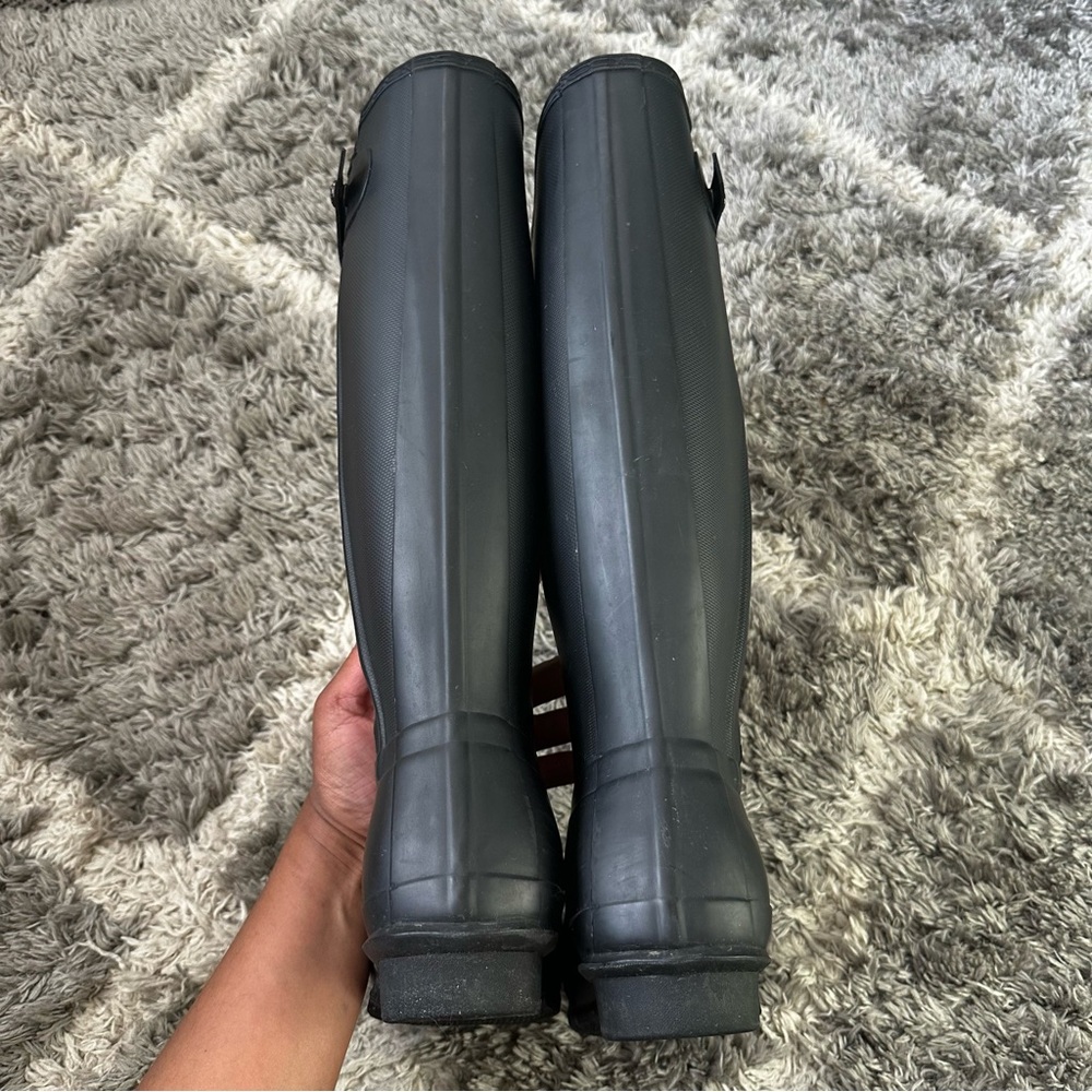 Hunter Original Slim TexLeg Zipper Rain Boots *Sz 9 - Picture 16 of 17